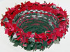 Coal Black -- Ruby Red Fiber Art
