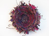 Plum Paisley Fiber Art