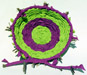 Raspberry Lime Fiber Art